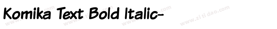 Komika Text Bold Italic字体转换
